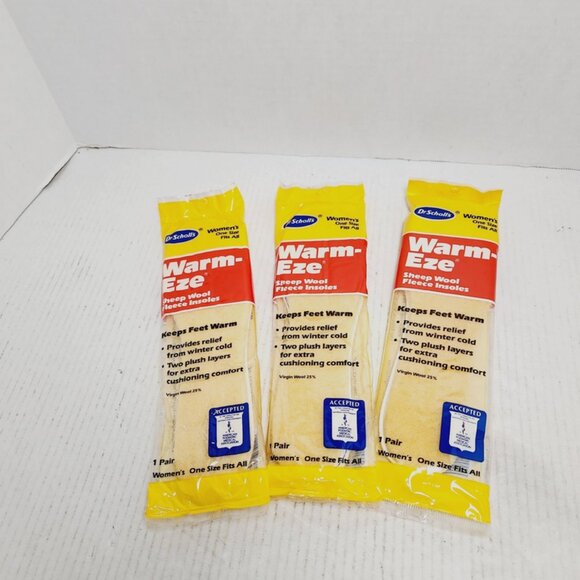 Dr. Scholl's Warm-Eze Vintage Fleece Insoles Inserts Women One Size Fits All - Picture 1 of 8